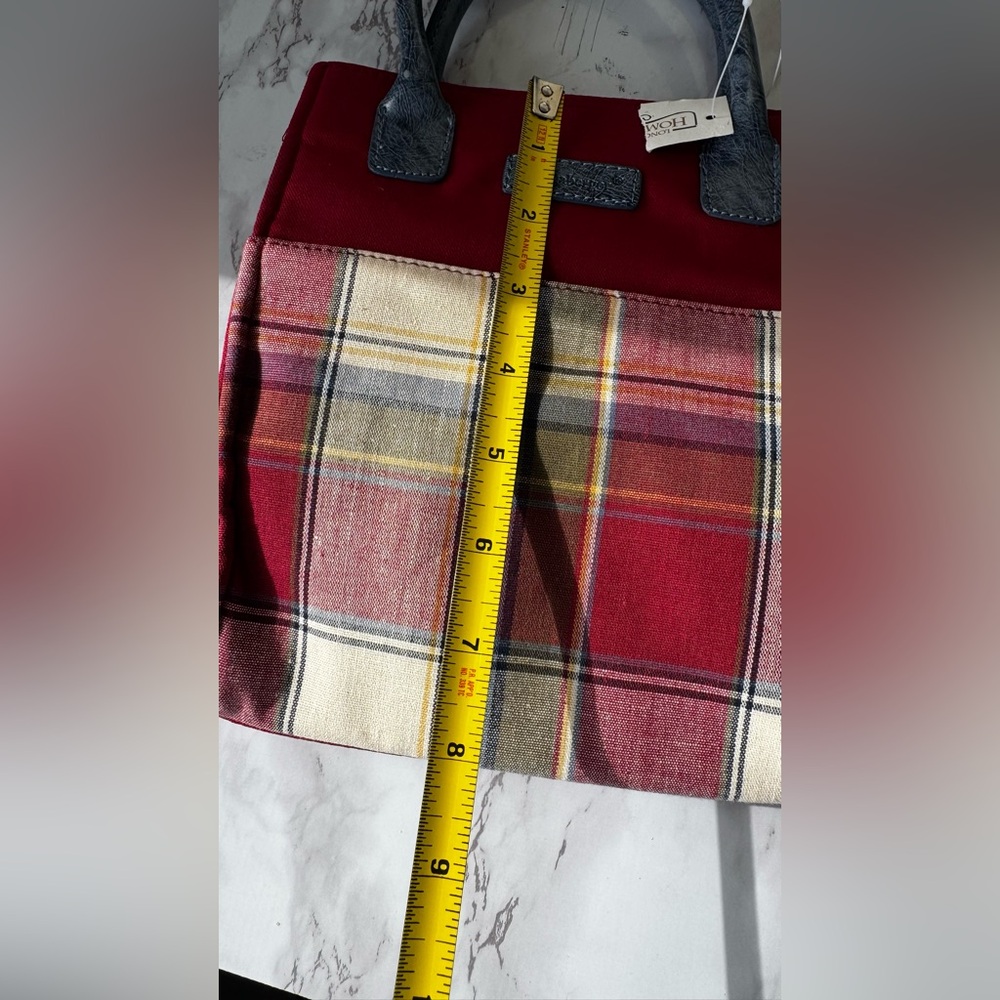 NWT Longaberger Orchard Park Plaid Mini Tote Bag - Picture 5 of 14